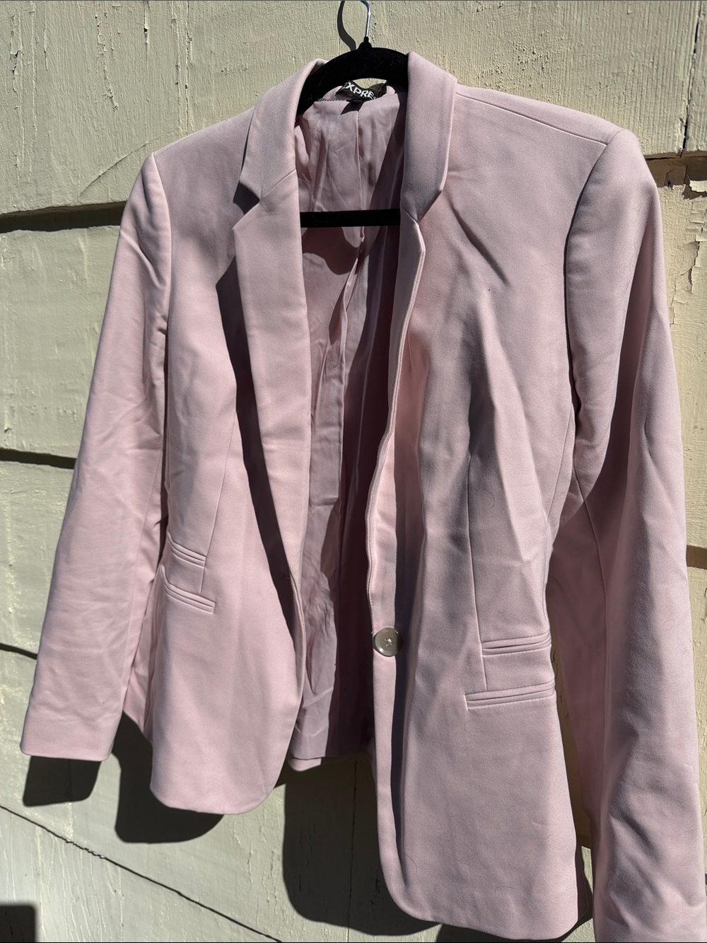 Express Fitted Pink Blazer